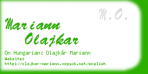 mariann olajkar business card